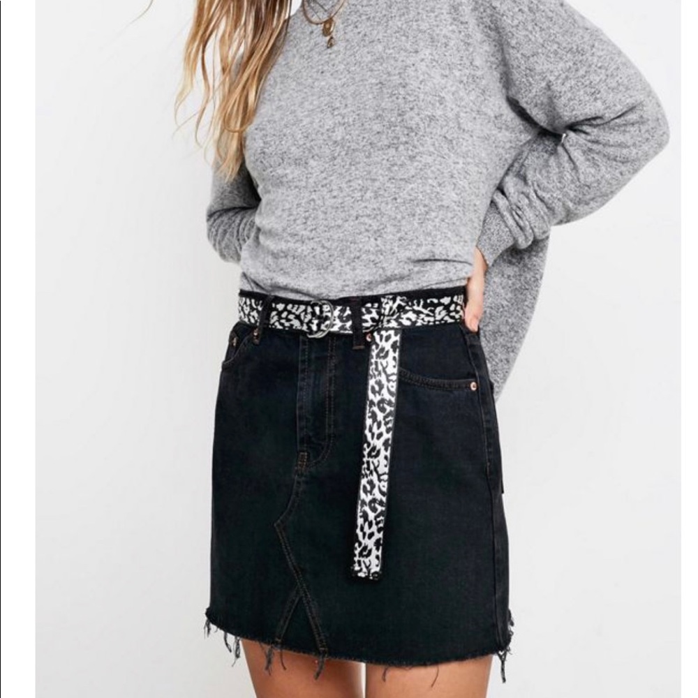 BDG Black Denim Mini Skirt - Picture 1 of 8